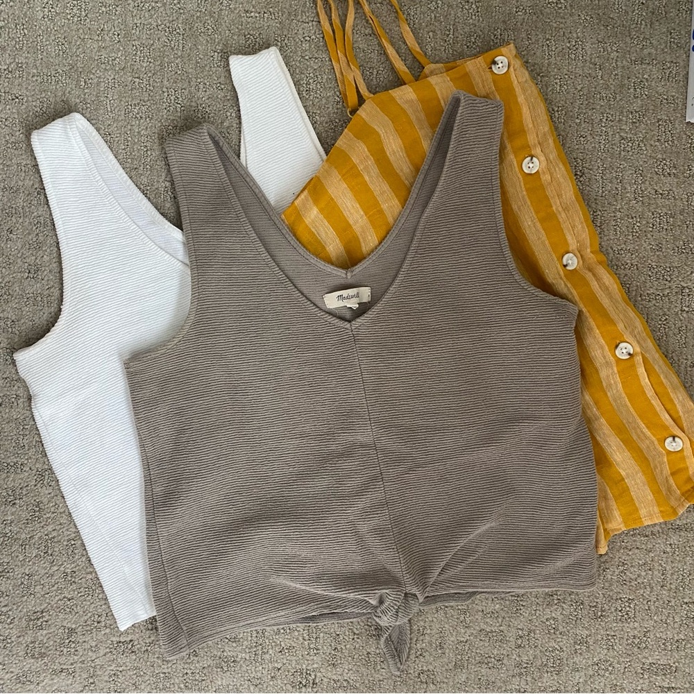 Madewell and Old Navy Cropped Tanks Tops